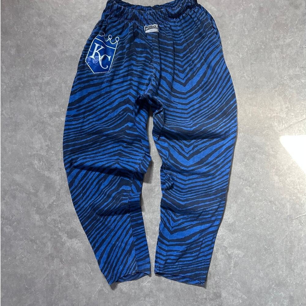 90s Vintage Kansas City Royals Blue/Black Zubaz Sweatpants -M